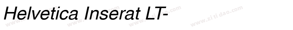 Helvetica Inserat LT字体转换